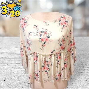 Miami oversize floral crop top size S